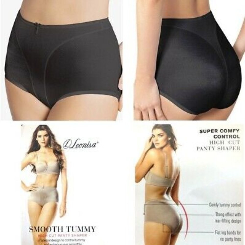 Leonisa High Cut Classic Shaper Panties (01214 ) Color Black
